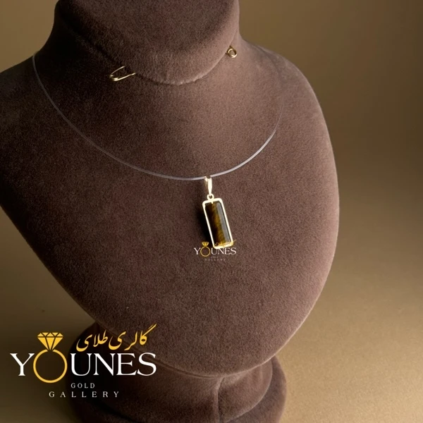 آویز طلا سنگی چشم ببر